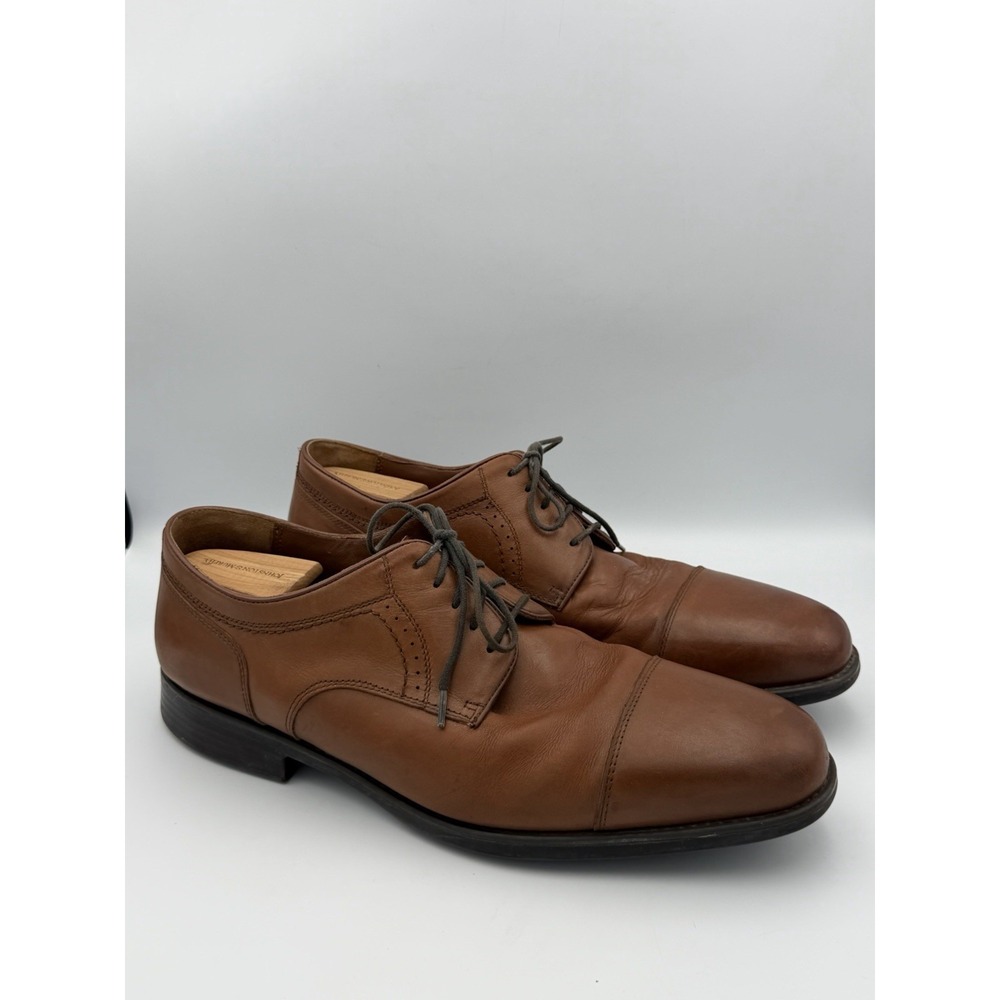 Johnston & Murphy XC4 Brown Cap Toe Oxford Mens 15M Leather Comfort
